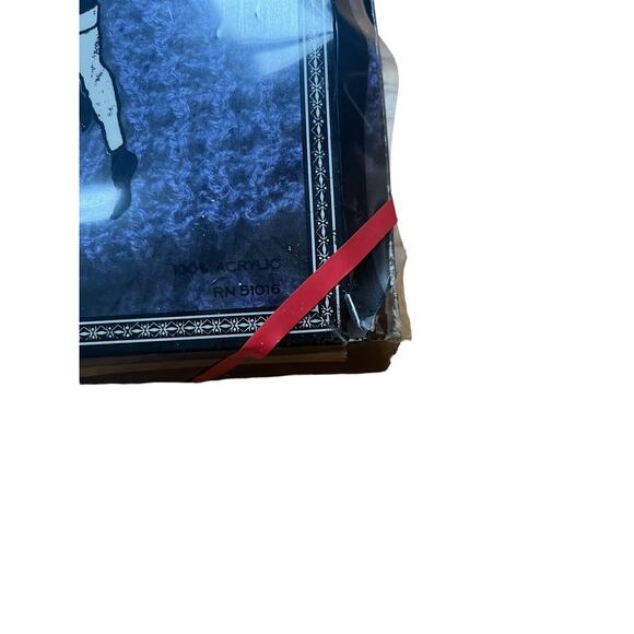 VTG 80's Leg Warmers Hat Set Warm Acrylic Knit Purple Blue Woven Retro Ballet - Picture 5 of 5